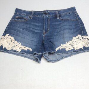R JEANS THE EXCLUSIVE LACE DETAIL JEAN SHORTS LIKE NEW 6/28 ⭐